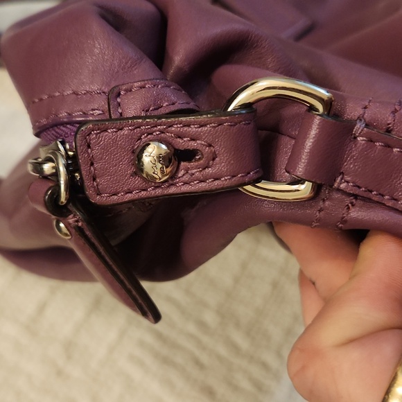 Coach Purple Leather Tote Bag - Picture 7 of 8
